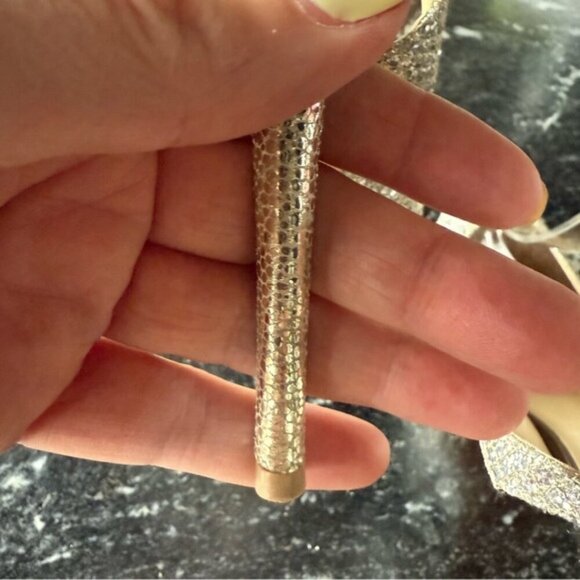 Jimmy Choo Nova Glitter Peep-Toe Slingback Heel womens Size 40 EU - Picture 9 of 10